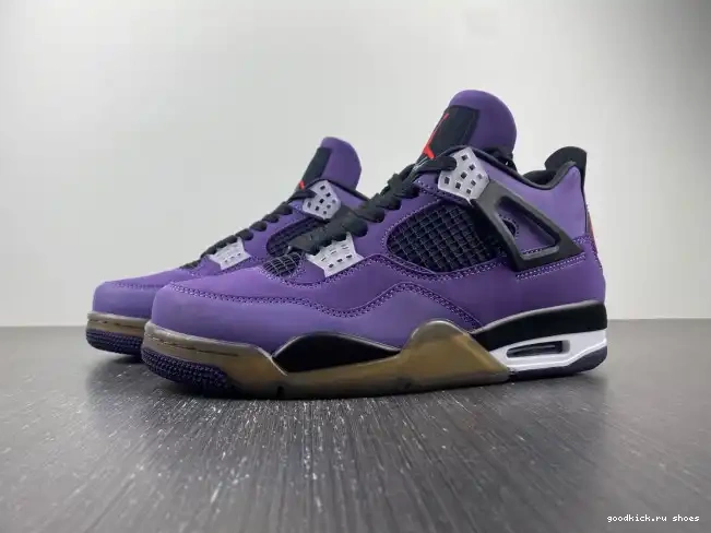 Scott LN4 (Friends and Jordan 4 766296 Retro Family) Purple Travis 0506